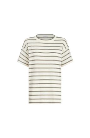 Brunello Cucinelli Sparkling stripe t-shirt in Panama at Nordstrom, Size Xx-Small Eu