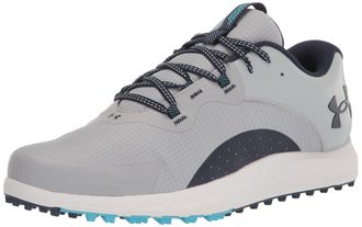 Under Armour Mens Charged Draw 2 Golf Shoes - Mod Gray/Midnight - UK 9