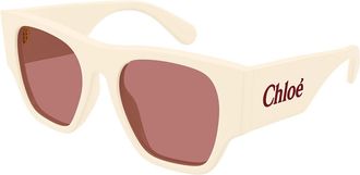 Chloé CH0233S 003 Womens Sunglasses White Size 53