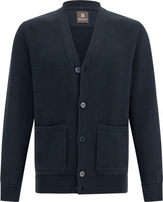 Boggi Milano organic cotton cardigan - Blue