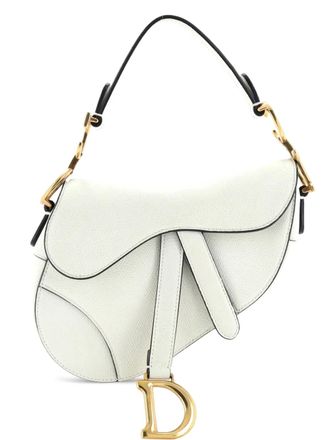Dior Saddle Handbag Leather Mini shoulder bag - Bianco