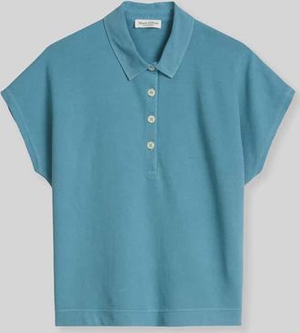 Marc O'Polo Loose Fit Poloshirt aus reiner Baumwolle in Petrol, Gr&ouml;&szlig;e XXL