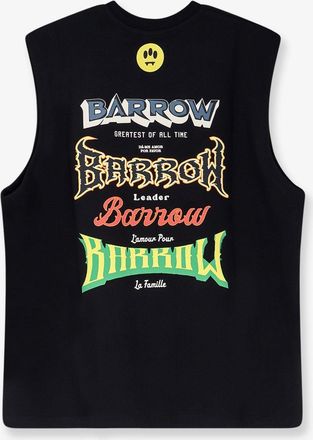 Barrow Mens Cotton Tank Top Black T-Shirts And Polos