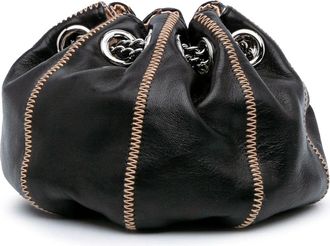 Chanel Clutches - 2003-2004 Mini Lambskin and Satin Reversible Sac C - Gr. unisize - in Schwarz - für Damen