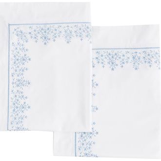 Melange Home Embroidered 2-Pack Euro Shams in Blue at Nordstrom Rack