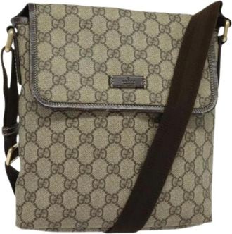 Gucci Pre-owned Cross Body Bags, female, Beige, Size: ONE SIZE Pre-owned Canvas gucci-bags