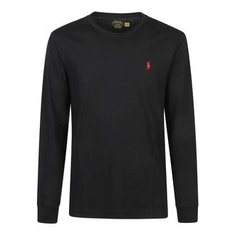 Polo Ralph Lauren Tops, Heren, Zwart, M, Katoen, Casual Katoenen T-shirt