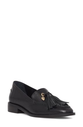Cinq &agrave; Sept Remi Tassel Leather Loafer in Black at Nordstrom, Size 8.5Us