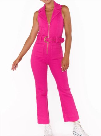 Show me your Mumu Jacksonville Cropped Jumpsuit In Hot Pink
