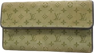 Louis Vuitton Khaki Long Wallet (Tri-Fold) (Pre-Owned)