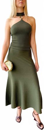 SIMKHAI Renlen Halter Top In Fern