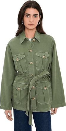 Faherty Soft Stretch Safari Jacket Womens Jacket Moss : XS, Cotton/Down/Spandex