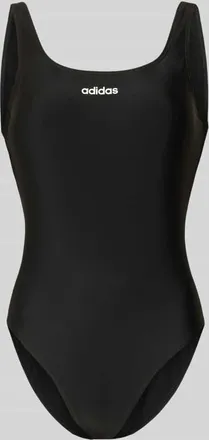 adidas Badeanzug mit Label Print in Black, Gr&ouml;&szlig;e 34