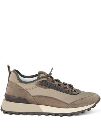 Brunello Cucinelli suede sneakers - BROWN