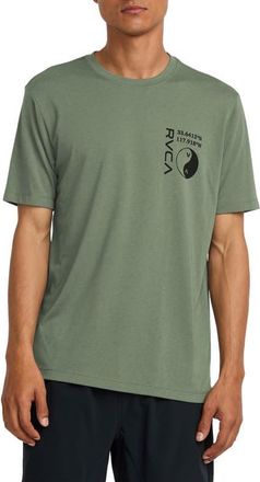 Rvca Balance Cobra Performance Graphic T-Shirt in Sage Leaf at Nordstrom, Size X-Large