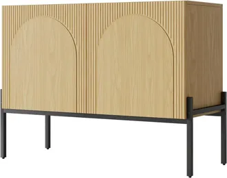Urban Meuble Aparador efecto madera dise&ntilde;o arqueado texturizado 2 puertas