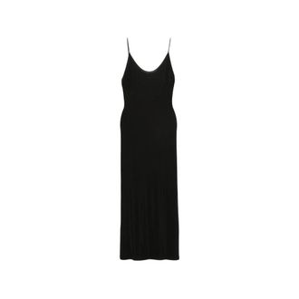 Saint Laurent Chain-link-strap Backless Maxi Dress