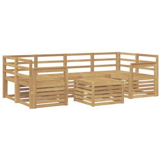 vidaXL Conjunto De Sof&aacute;s De Exterior 7 Pcs Blanco Vidaxl