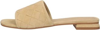 Stefano Lauran L24073 Slider - Dames - Sandalen - Beige - 38 EU - Leer - Schoenen
