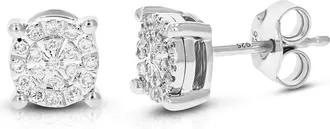 Vir Jewels 1/6 cttw Lab Grown Diamond Composite Earrings in Sterling Silver With Push Backs For Women