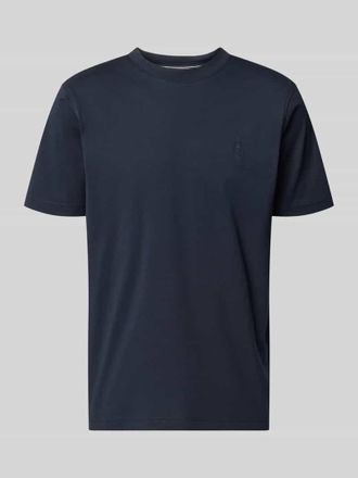 Lerros T-Shirt mit Rundhalsausschnitt und Logo-Print in Graphit, Gr&ouml;&szlig;e XXXL