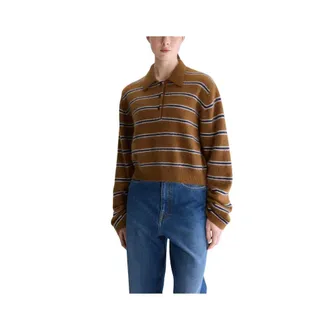 Bellerose Maglione Polo a Righe Dussyr - - Tops - Donna - Marrone - XS