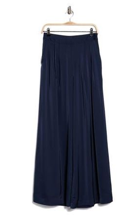 Ted Baker Pleated Front Wide Leg Pants in Classic Navy at Nordstrom Rack, Size 14