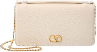 Valentino Vlogo Signature Leather Wallet On Chain