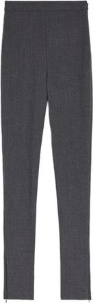 Jil Sander Wool Slim Broeken - Dames - Skinny broeken - Grijs - S - Wol - Broeken