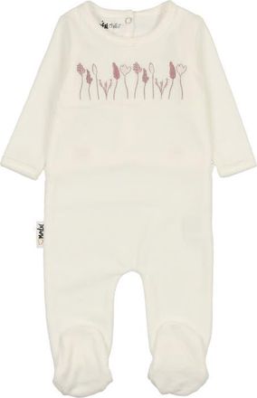 Maniere Garden Embroidered Footie in Cream at Nordstrom, Size Newborn
