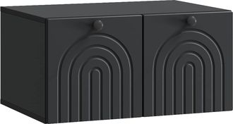 vidaXL Mueble Para Tv De Pared Negro 59,5 X 41 X 30 Cm Vidaxl