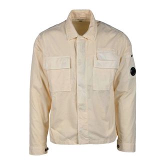 C.P. Company Katoenen Overhemd - Heren - Zomerjassen - Beige - 2XL - Katoen - Jassen
