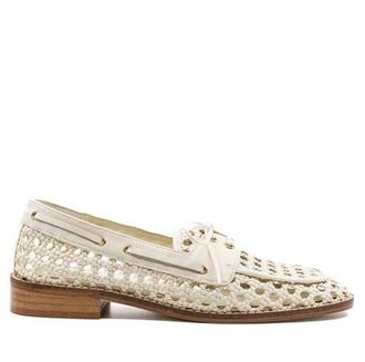 Andrea Gomez Carla Leather Loafer in White at Nordstrom, Size 39.5