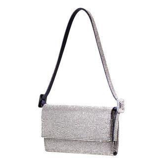 Benedetta Bruzziches Vittissima La Petite Bag - Dames - Schoudertassen - Grijs - ONE Size - Satijn - Tassen