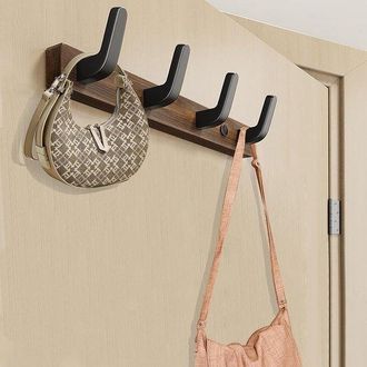 OEM Perchero De Madera De Nogal, Perchero De Pared Con 4 Ganchos, Adecuado Para Pasillos, Armarios, Dormitorios Y Ba&ntilde;os