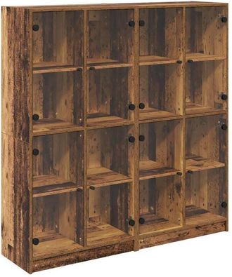 vidaXL Highboard 2 pcs Old Wood 136 x 37 x 142 cm Engineered Wood vidaXL