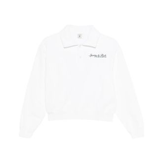Sporty & Rich Hoodies & sweatvesten, Dames, Wit, S, Katoen, Syracuse Polo Sweatshirt