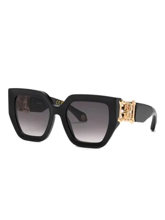 Roberto Cavalli Mirror Snake Collection sunglasses - women - Acetate/Polyester/stainless steel - One Size - Black