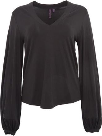 Lords of Harlech Val Long Sleeve V-neck Top in Black at Nordstrom, Size Xx-Large