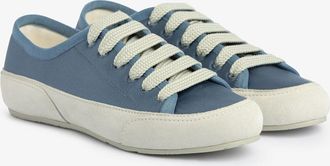 Pedro Garcia Blue frayed satin sneaker | parson | Fall winter 25 | PEDRO GARCIA