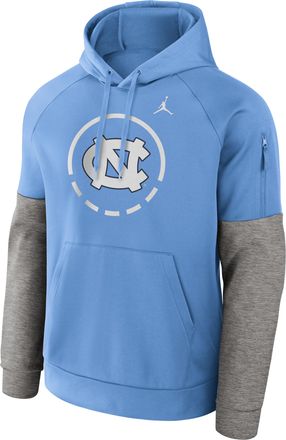Nike Mens North Carolina Primetime Jordan Brand Therma-FIT College Pullover Hoodie in Blue | 0JV6059NNCN-7EC