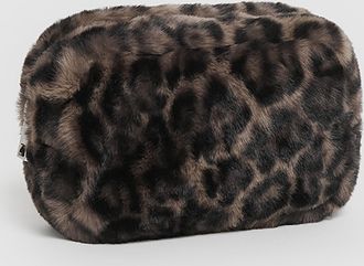 Apparis Pochette Noor Fausse Fourrure Dark Léopard