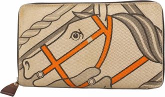 Herm&egrave;s Multi-Color Toile H Long Wallet (Bi-Fold) (Pre-Owned)