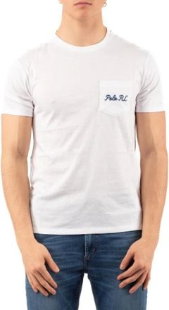 Ralph Lauren Tops, Heren, Wit, L, Katoen, Custom Slim Fit Polo Bear Jersey T-Shirt