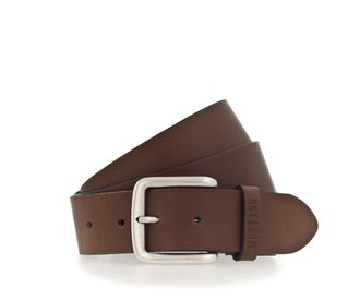 Mustang Lederg&uuml;rtel MUSTANG, Herren, Gr. 120, braun (660, braun), Rindsleder, unifarben, G&uuml;rtel Lederg&uuml;rtel, Klassische Dornschliesse in leichter Used-Optik, 