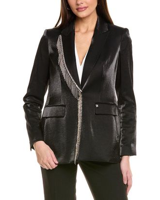 Karl Lagerfeld Karl Lagerfeld Rhinestone Trim Blazer