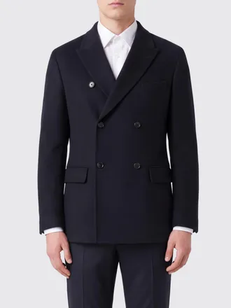Giorgio Armani Double-Breasted Cashmere Blend Blazer with Peak Lapels