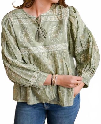 Tolani Tila Top In Green