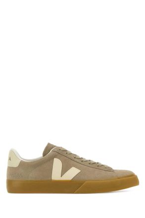 Veja Taupe Lace Up Sneakers