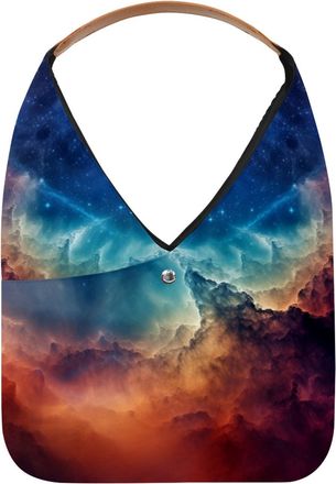 Generic Stars Nebula Reusable Lightweight Grocery Bags - Foldable Into Compact Pouch, Washable & Sturdy, Multipurpose for Shopping and Travel